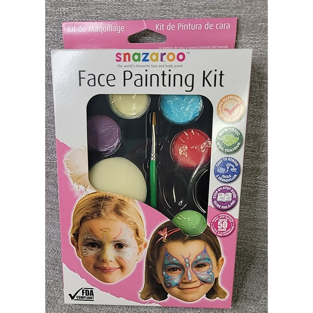 SNAZAROO Face Painting Kit - Multi‎ Colored with Instruction - Never Used